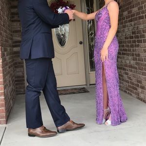 Prom Dress - sequined, purple